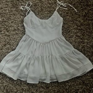 White Tiger Mist Babydoll Dress